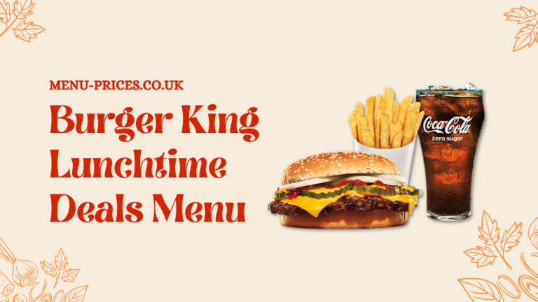 Burger King Lunch menu