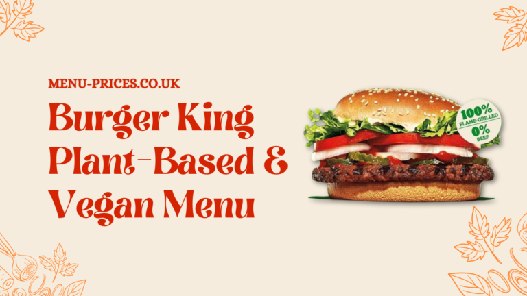 Burger King Plant-Based and Vegan Menu Prices