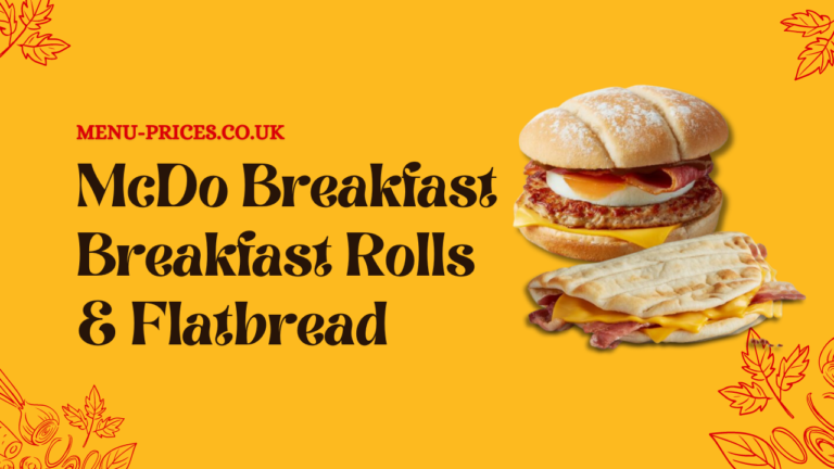 McDonald's Breakfast Rolls & Flatbread Menu with Prices