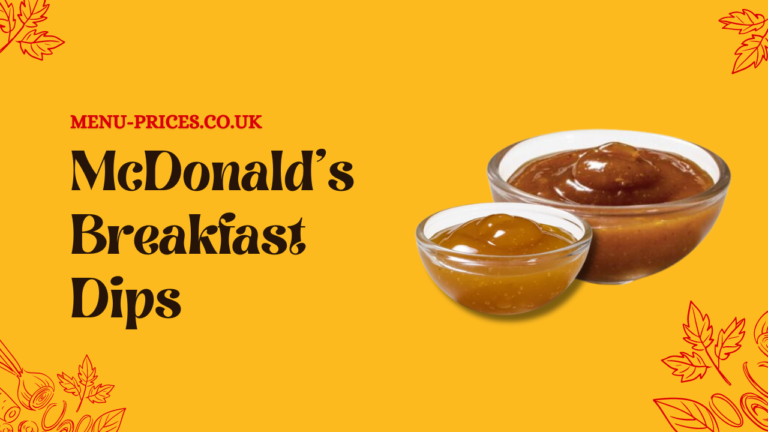 McDonald's Breakfast Dips Menu with Prices