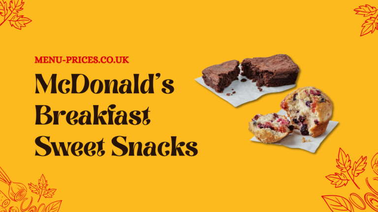McDonald's Breakfast Sweet Snacks Menu Prices
