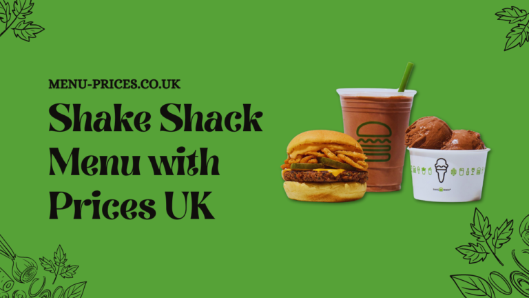 Shake Shack Menu with Prices