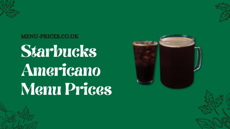 Starbucks Americano Menu Prices