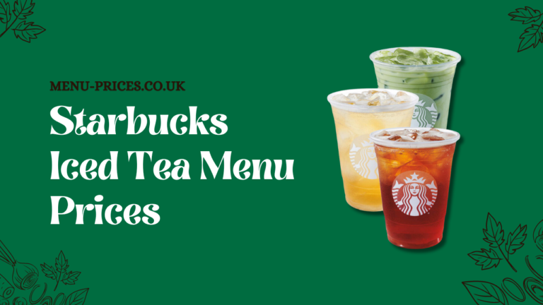 Starbucks Iced Tea Menu with Prices