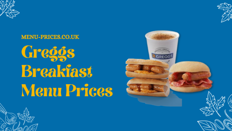 Greggs Breakfast Menu uk