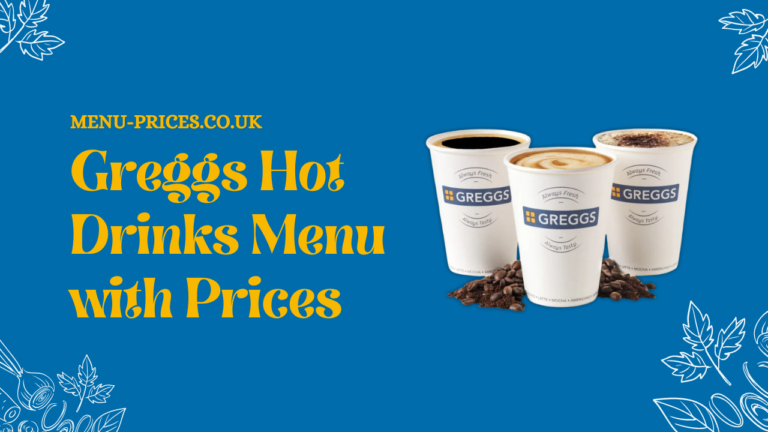 Greggs Hot Drinks Menu Prices
