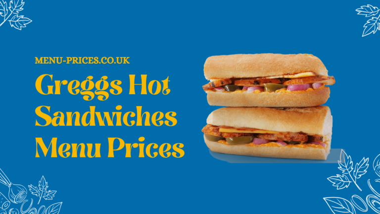 Greggs Hot Sandwiches Menu