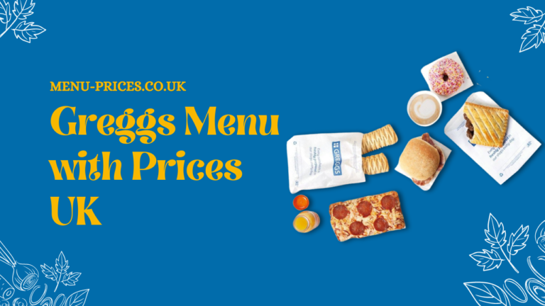 Greggs Menu with Prices UK