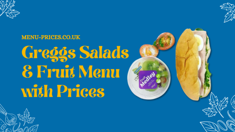Greggs Salads & Fruit Menu