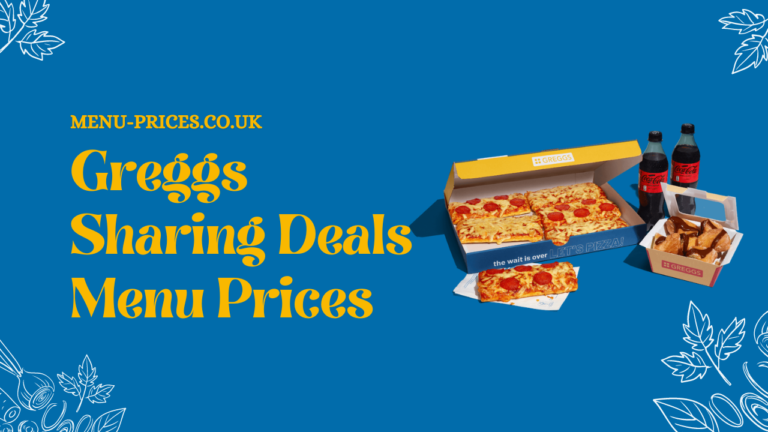 Greggs Sharing Deals Menu prices UK