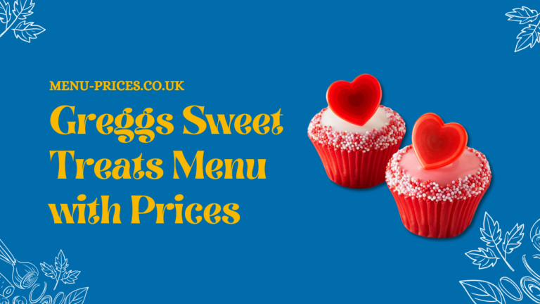 Greggs Sweet Treats Menu