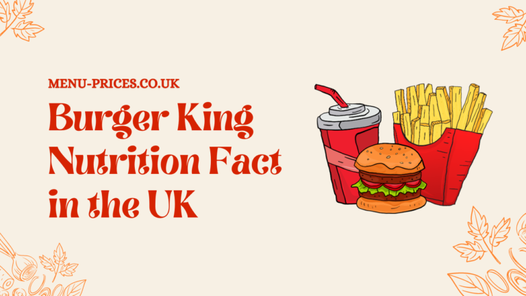 Burger King Nutritional Fact