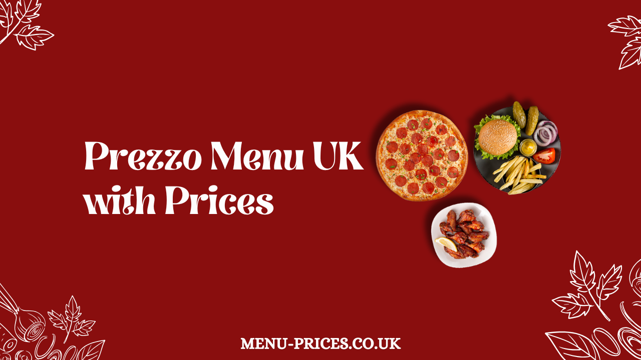 Prezzo Menu UK